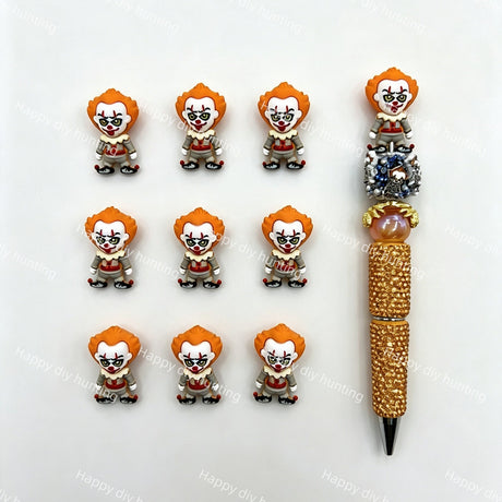 3D Penny Wise Halloween Silicone Focal Beads Wholesale for DIY Beadable Pens