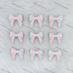 3D Pink And Blue Bowknot Silicone Focal Beads Wholesale for Pen DIY