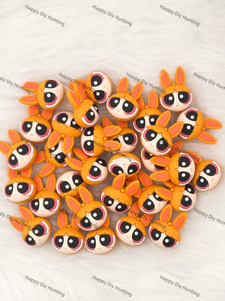 3D Pink Hero Girl Silicone Focal Beads Wholesale for Pen DIY