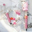 3D pink hooded spooky ghost figure pen toppers, silicone decorative tops for halloween handmade beadable pen projects