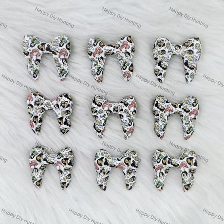 3D Princess-themed Bowknot Silicone Focal Beads Wholesale, silicone focal beads for pens