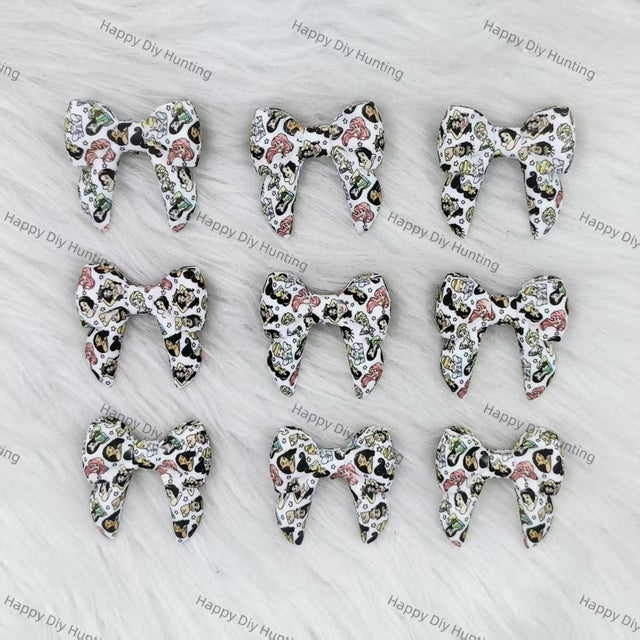 3D Princess-themed Bowknot Silicone Focal Beads Wholesale, silicone focal beads for pens