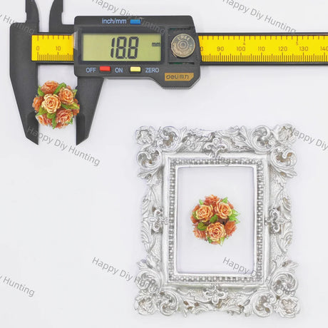 3D Rose Bouquet Flower Acrylic Beads, Ornate Large Hole Loose Beads for Beadable Pen Making