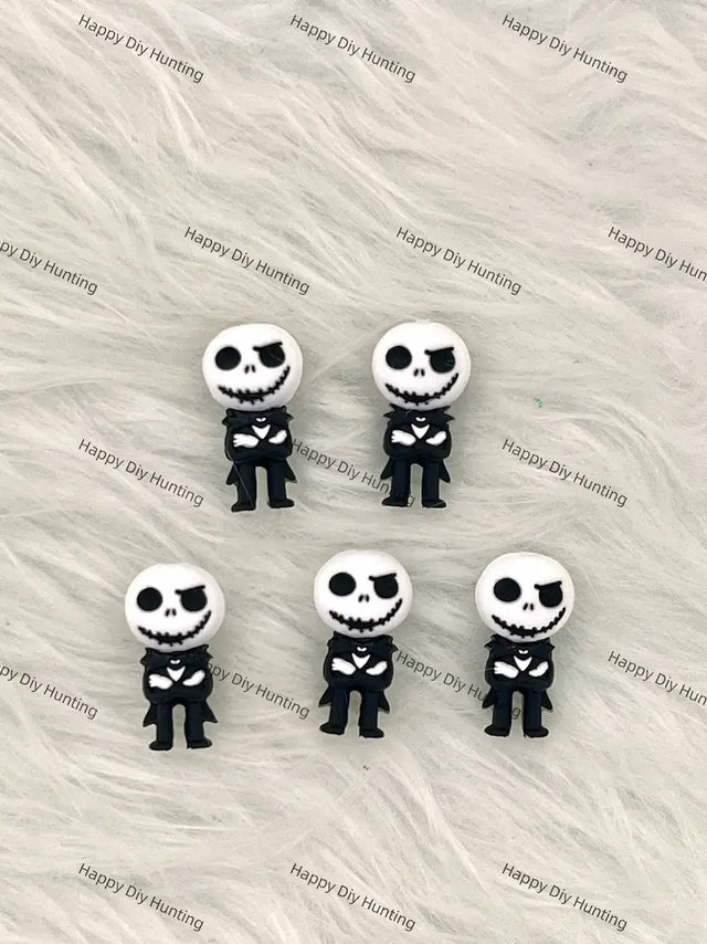 3D Skeleton Character Silicone Focal Beads for Halloween Beadable Pen Making