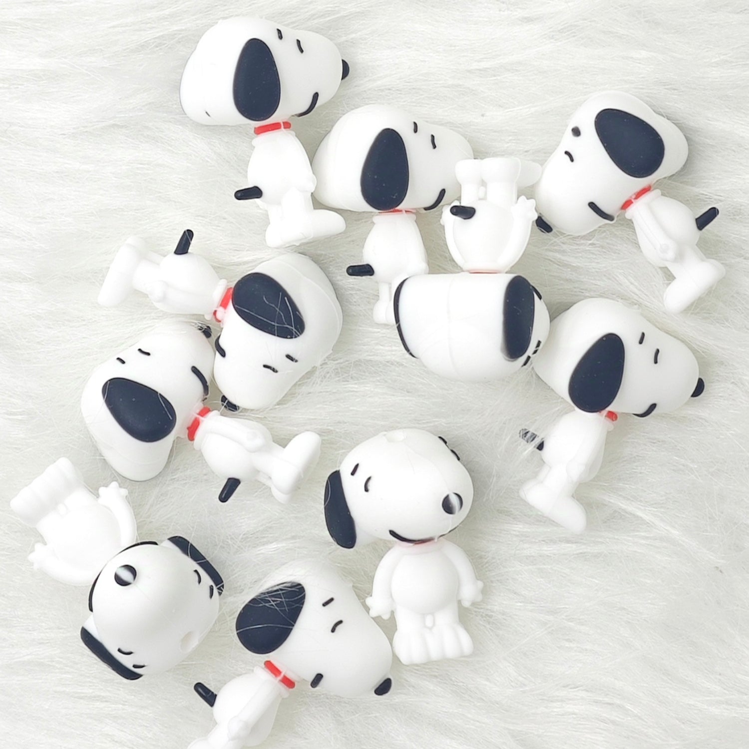 3D Snoopy dog Silicone Focal Beads, animal Focal Beads