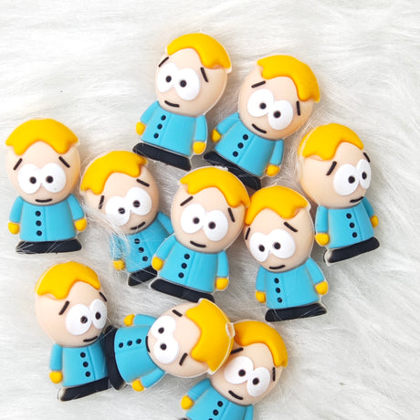 3D Southern Park Boy Silicone Focal Beads Wholesale
