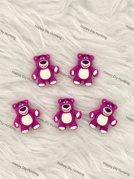 3D Strawberry Bear Silicone Focal Beads for DIY Beadable Pen Making