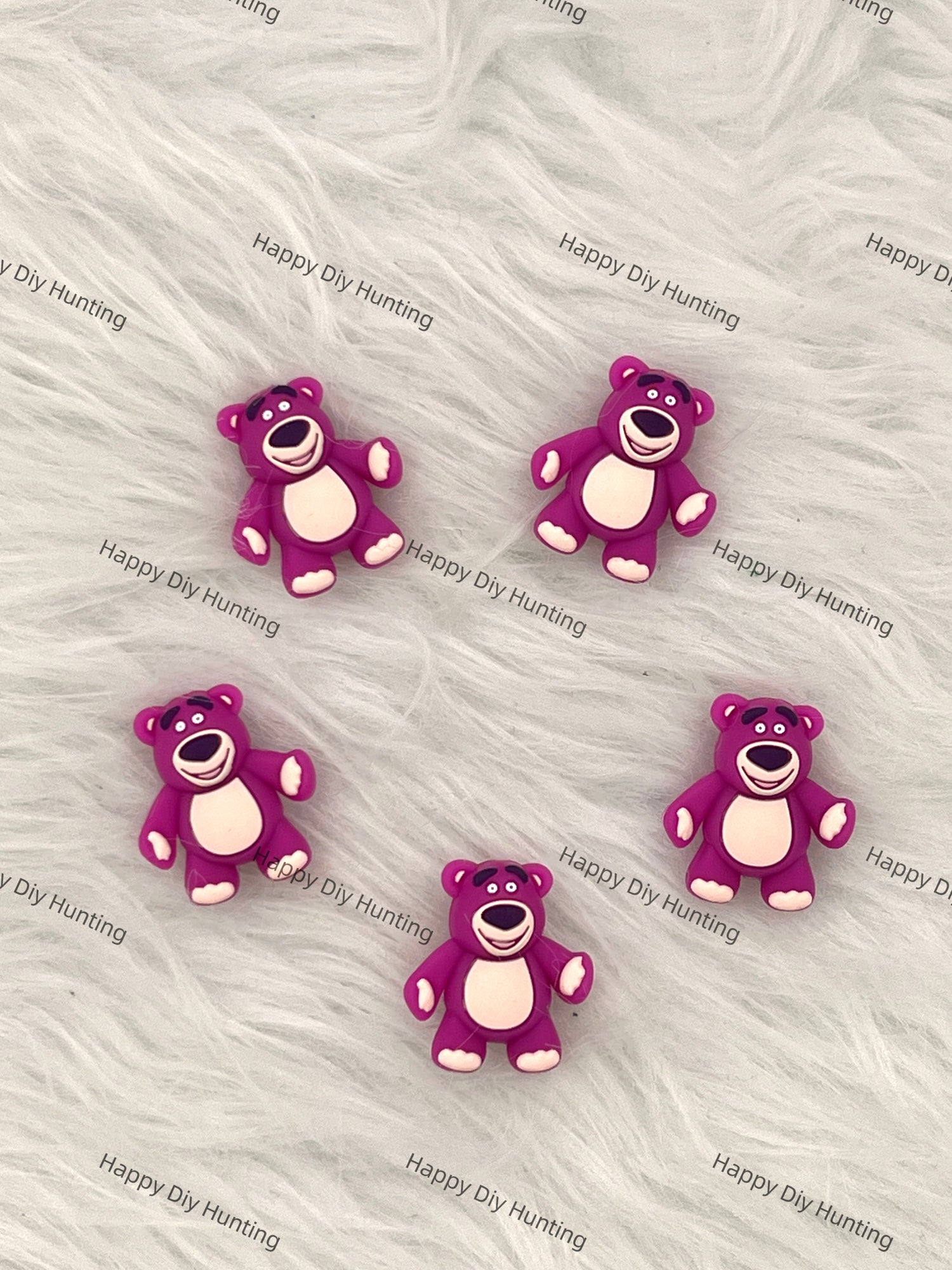3D Strawberry Bear Silicone Focal Beads Wholesale, silicone focal beads for pens