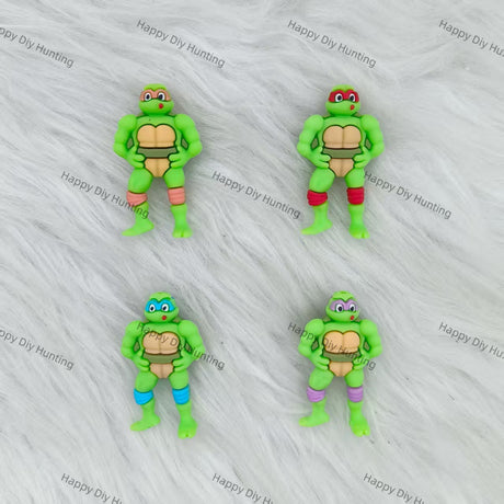 3D Strong Ninja Turtle Silicone Focal Beads Wholesale, silicone focal beads for pens