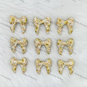 3D Sunflower-themed Bowknot Silicone Focal Beads Wholesale for Pen DIY