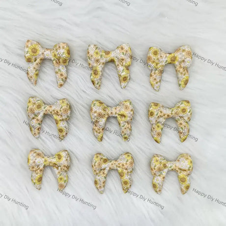 3D Sunflower-themed Bowknot Silicone Focal Beads Wholesale for Pen DIY
