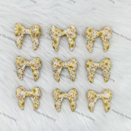 3D Sunflower-themed Bowknot Silicone Focal Beads Wholesale, silicone focal beads for pens