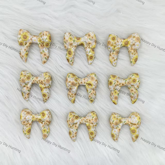 3D Sunflower-themed Bowknot Silicone Focal Beads Wholesale, silicone focal beads for pens