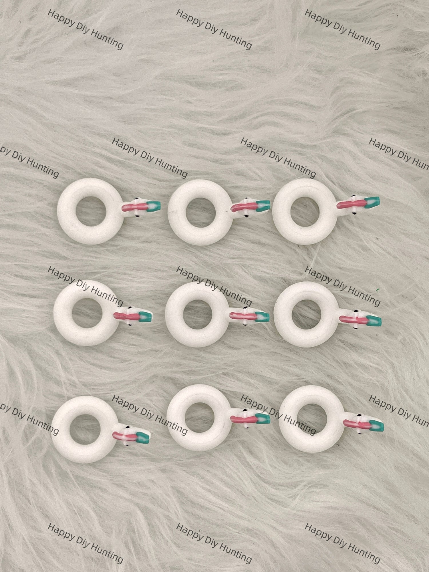 3D Unicorn Swimming Ring Silicone Focal Beads