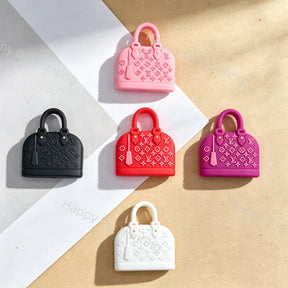 3D V*L Embossed Handbag Silicone Focal Beads For DIY Beadable Pens& Jewelry