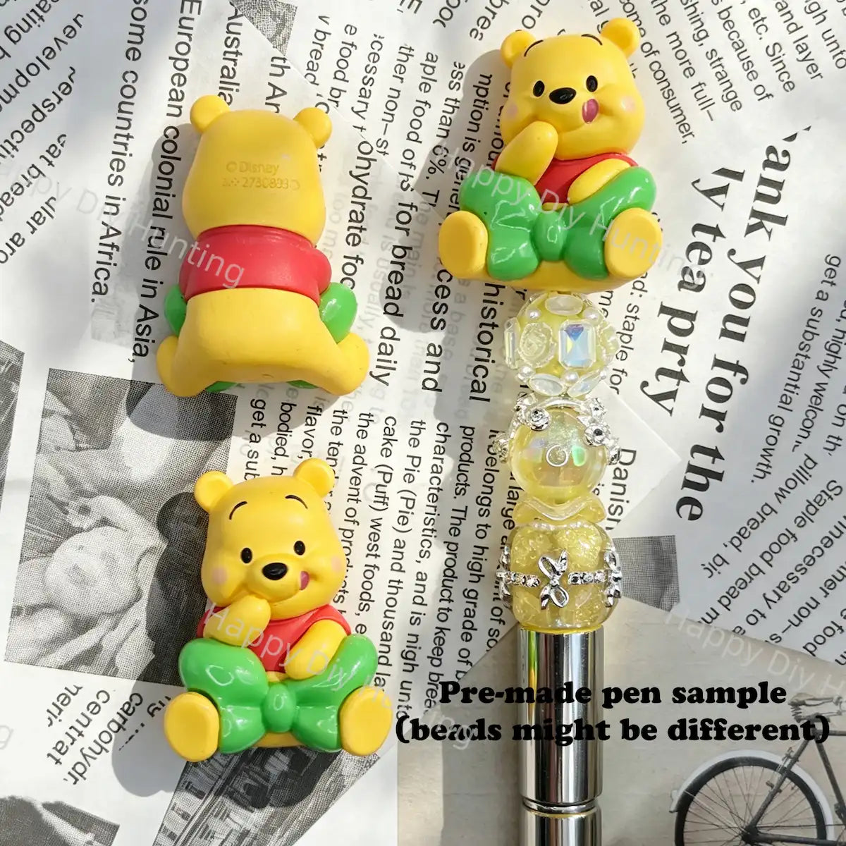 3D Winnie Bear Character Pen Topper