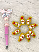 3D Yellow Dwarf Silicone Focal Beads Wholesale, silicone focal beads for pens