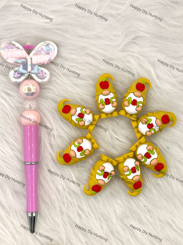 3D Yellow Dwarf Silicone Focal Beads Wholesale, silicone focal beads for pens