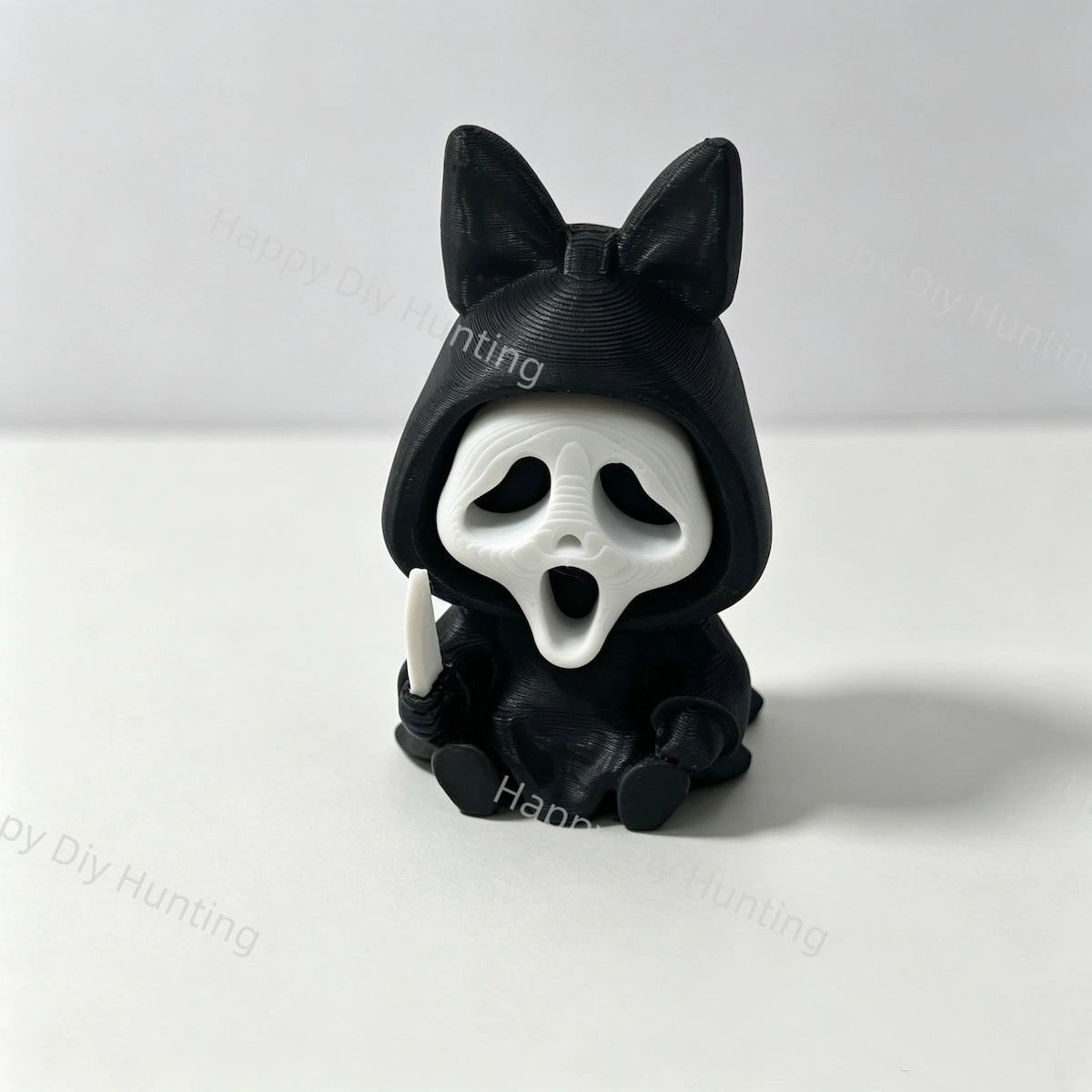 3D hooded spooky ghost figure pen toppers, silicone decorative tops for halloween handmade beadable pen projects1
