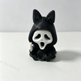 3D hooded spooky ghost figure pen toppers, silicone decorative tops for halloween handmade beadable pen projects1