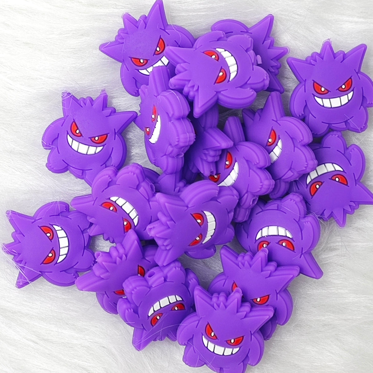 Purple monster Silicone Focal Beads, character Focal Bead