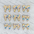 3D bear bow silicone focal bead for keychains