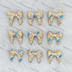 3D bear bow silicone focal bead for keychains