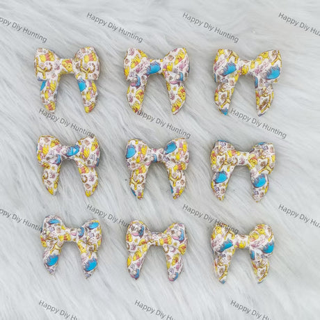 3D bear bow silicone focal bead for keychains
