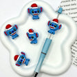 3d blue alien animal christmas silicone focal beads for DIY pens and holiday crafts