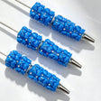 3D blue Richard beadable pens wholesale for DIY custom crafts and personalized pens