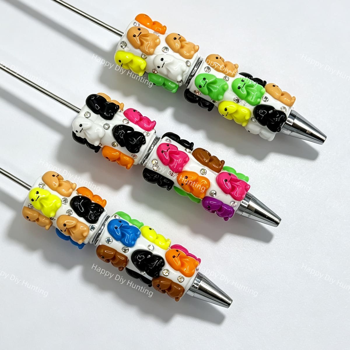 3D colorful Richard beadable pens wholesale for DIY custom crafts and personalized pens