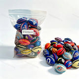3D football silicone focal beads with colorful team prints for DIY beadable pens