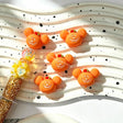 3D Halloween pumpkin-style smiley silicone focal beads for DIY pens and spooky handmade crafts