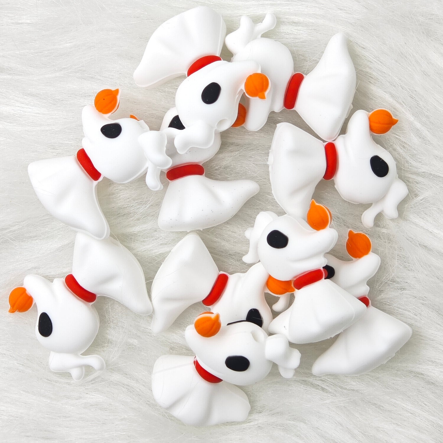 3d Cute Dog Ghost Silicone Focal Beads Wholesale
