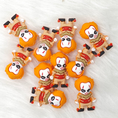 3d Scary Clown Silicone Focal Beads Wholesale