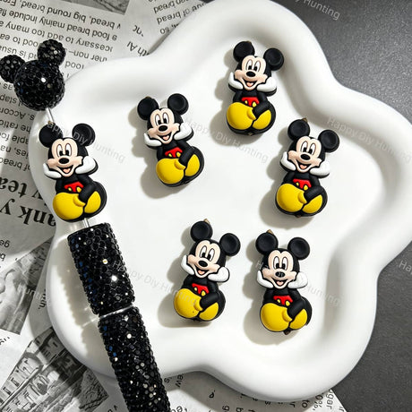 3D Cartoon Sitting Figure Silicone Focal Beads for beadable pen DIY craft projects