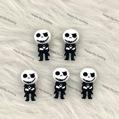 3d skeleton character silicone focal beads for pens, standard 2mm bore halloween diy craft supplies