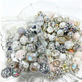 Wholesale White Random Mixed Beads for DIY Beadable Pens, 20-22mm