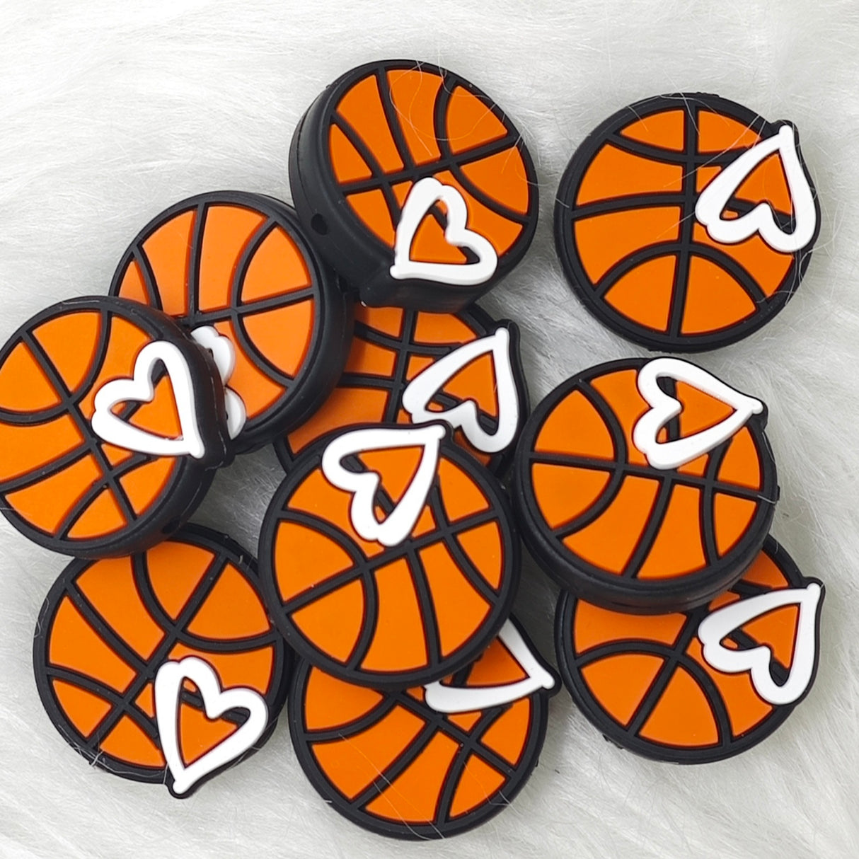 Basketball Silicone Focal Beads Wholesale