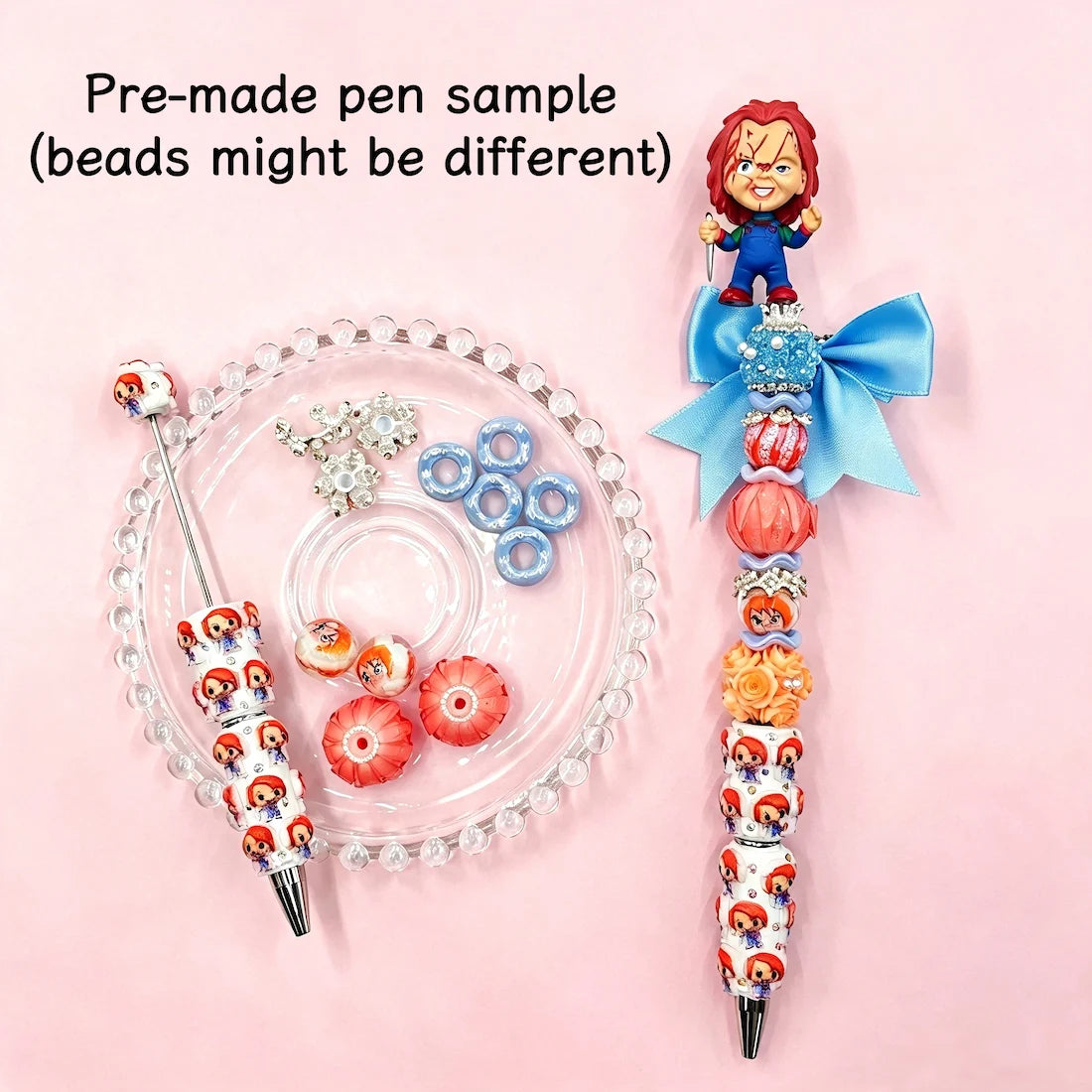 Dark Style Mini Character Pen Topper Fits Most Regular Pen Tops for DIY Craft