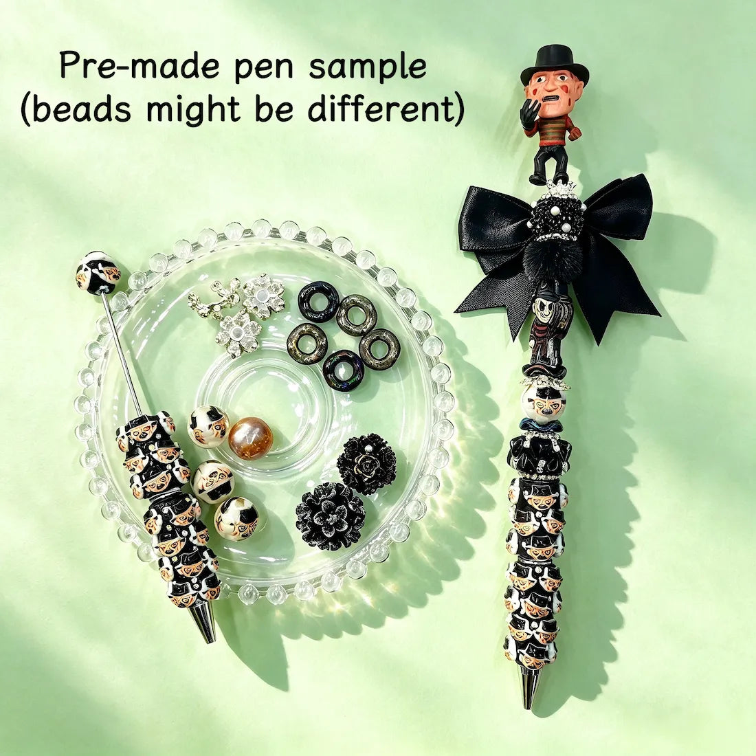 Dark Style Mini Character Pen Topper Fits Most Regular Pen Tops for DIY Craft