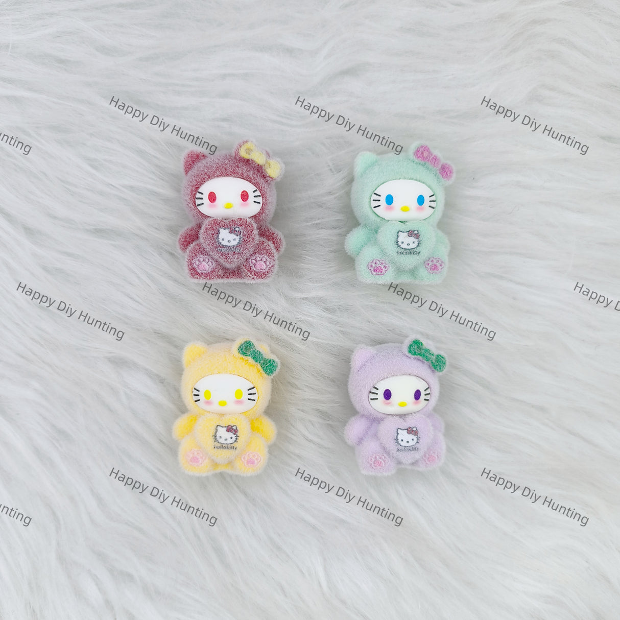 5 Piece Cute HK Flocked style Pen Topper