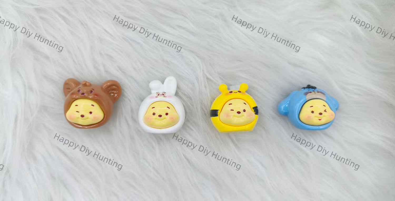 5 Pieces Cute Winnie The Pooh Head Pen Topper