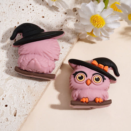 5pcs random mix wizard owl silicone focal beads for beadable pen decoration