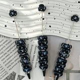 Black Luxury V*L Print Heart Beadable Pens Wholesale, Matches All Focal Beads & Pen Toppers