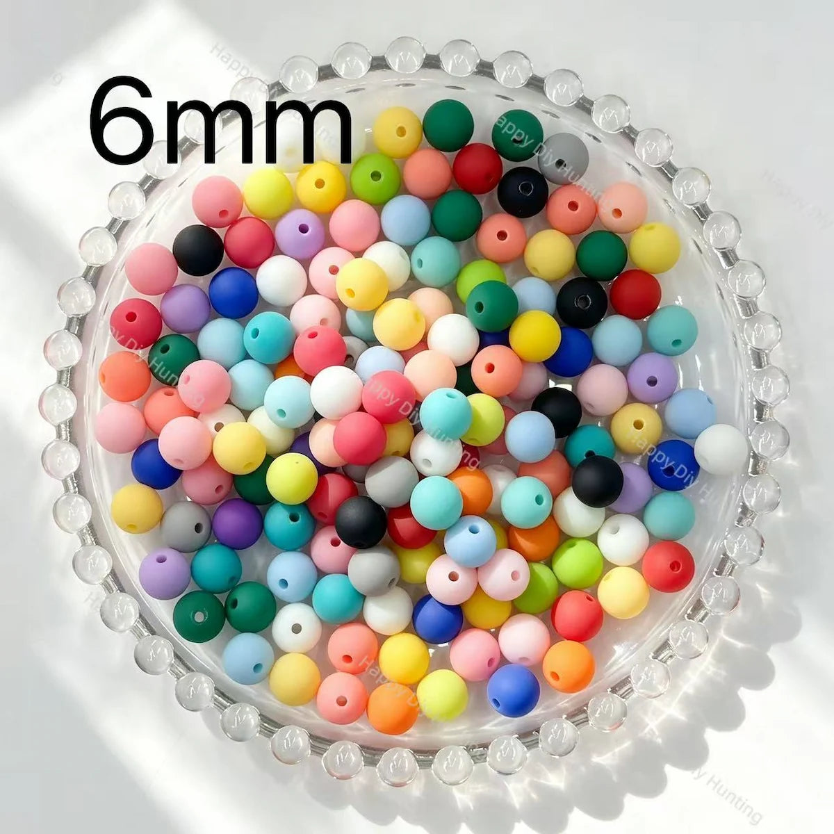 multi color solid round acrylic beads for keychain jewelry and diy handmade craft supplies