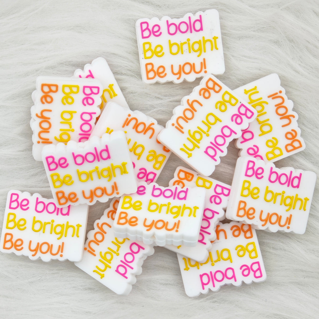 "Be bold "Silicone Focal Beads, saying Focal Beads