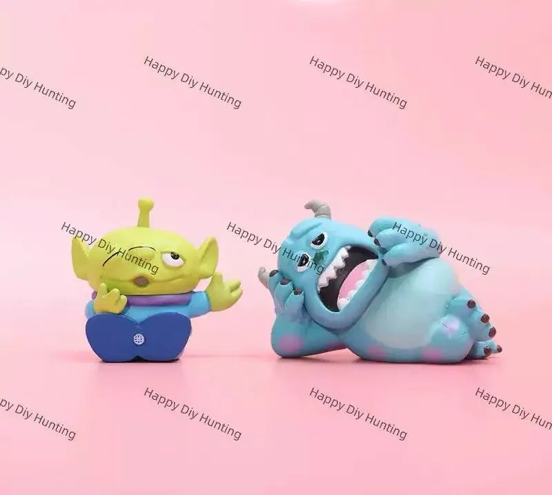 Cartoon Alien Monster PVC Figurine Pen Top for Handmade Craft Decoration