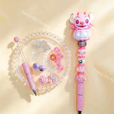 Halloween cartoon pumpkin beadable pen DIY kit, handmade craft supplies