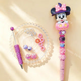 Halloween cartoon pumpkin beadable pen DIY kit, handmade craft supplies